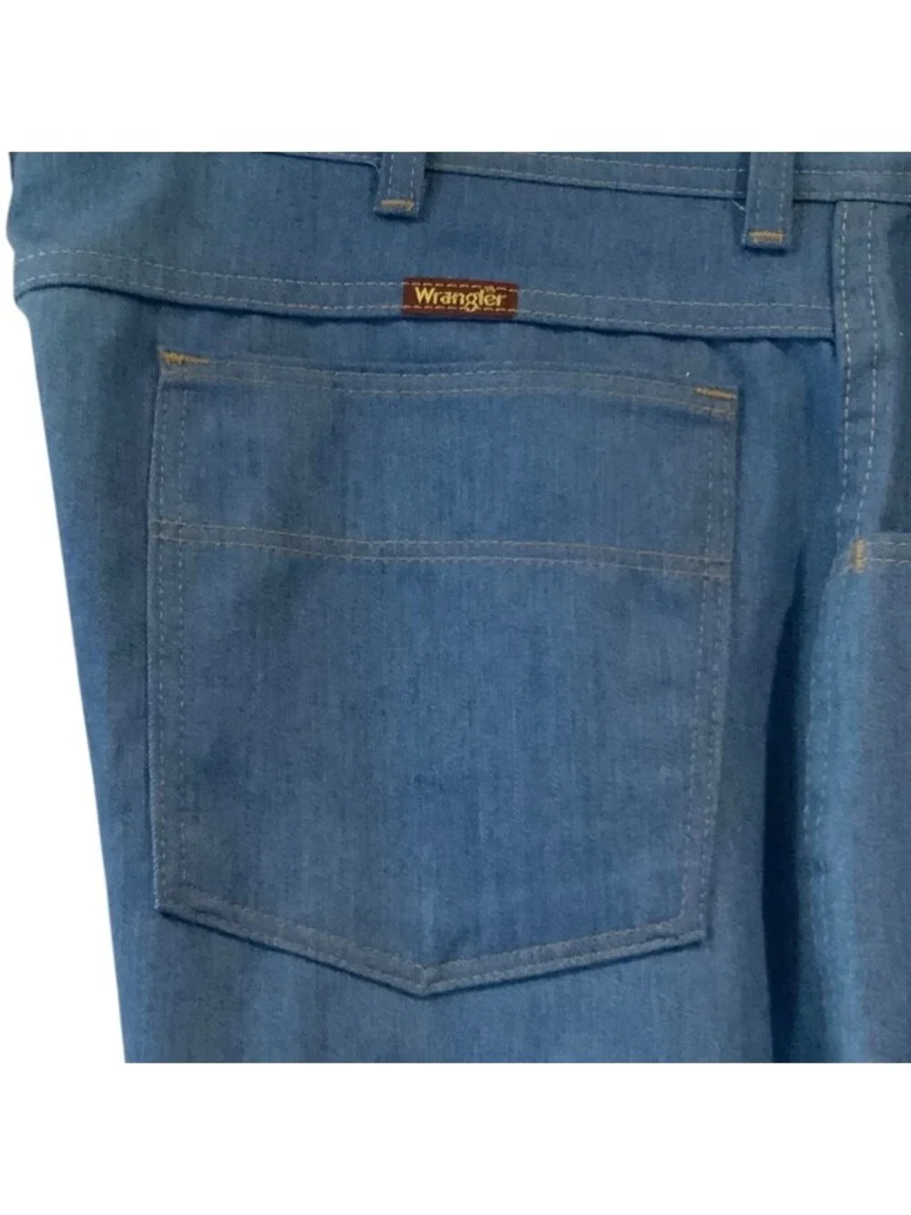 Wrangler Mens Stretch Blue Jeans Classic 40x29 Cotton Blend Made In USA